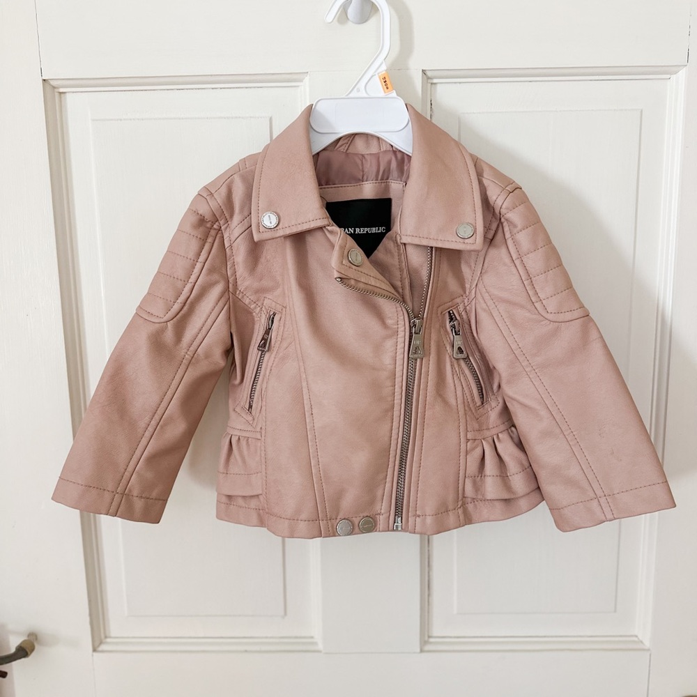 Urban Republic Pink Vegan Leather Moto Jacket